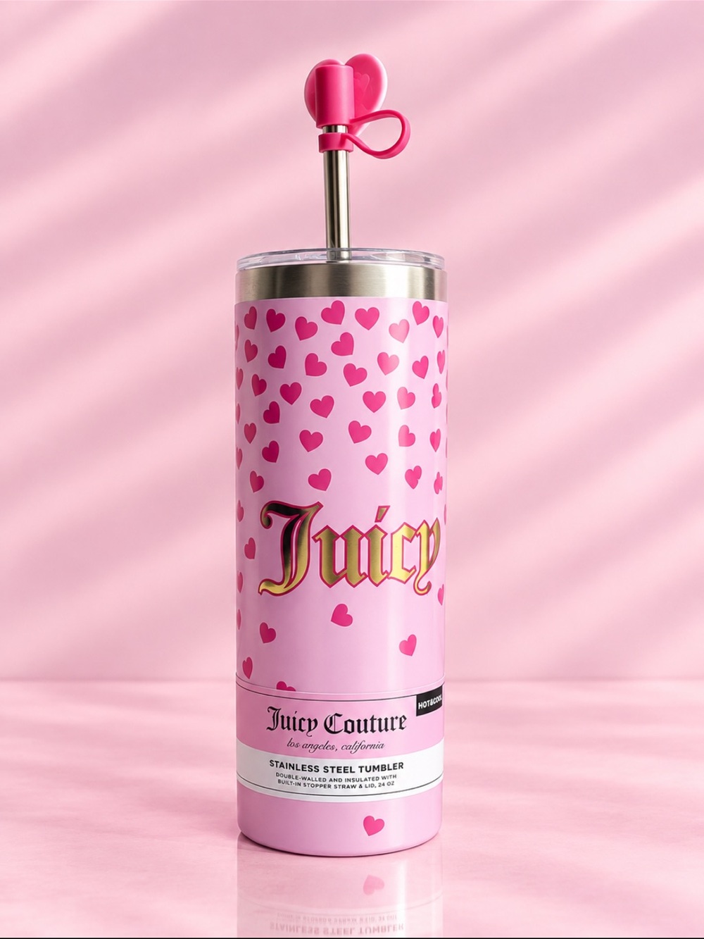 Juicy Couture Tumbler in Pink-Buy 1 Tumbler Get 1 Bag Free